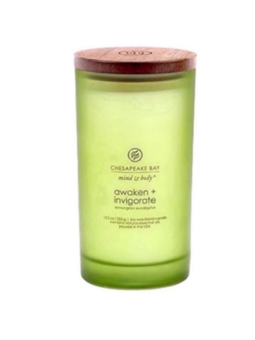 New Mind and Body Awaken and Invigorate Lemongrass Eucalyptus Candle